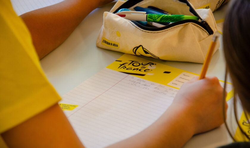 Dictée du Tour de france, élèves de 7P, Béthusy