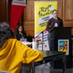 Dictée du tour dans l'aula du Palais de Rumine. 240 élèves lausannois de 7P sont réunis pour la traditionnelle dictée, pour le Tour de France Femmes qui passera par Lausanne le 1er Août 2026. (27.03.2026)